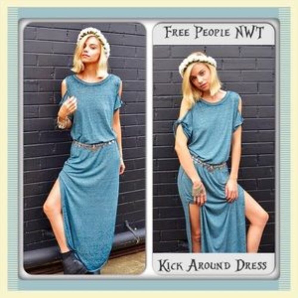 FREE PEOPLE ~ KICK AROUND MAXI BURNOUT DRESS / COVER-UP ~ S